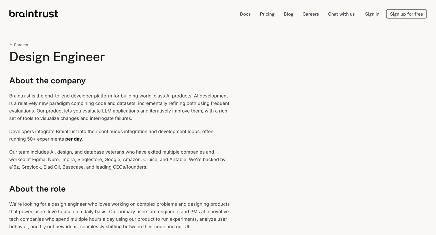 Braintrust - Design Engineer - Careers - Braintrust screen