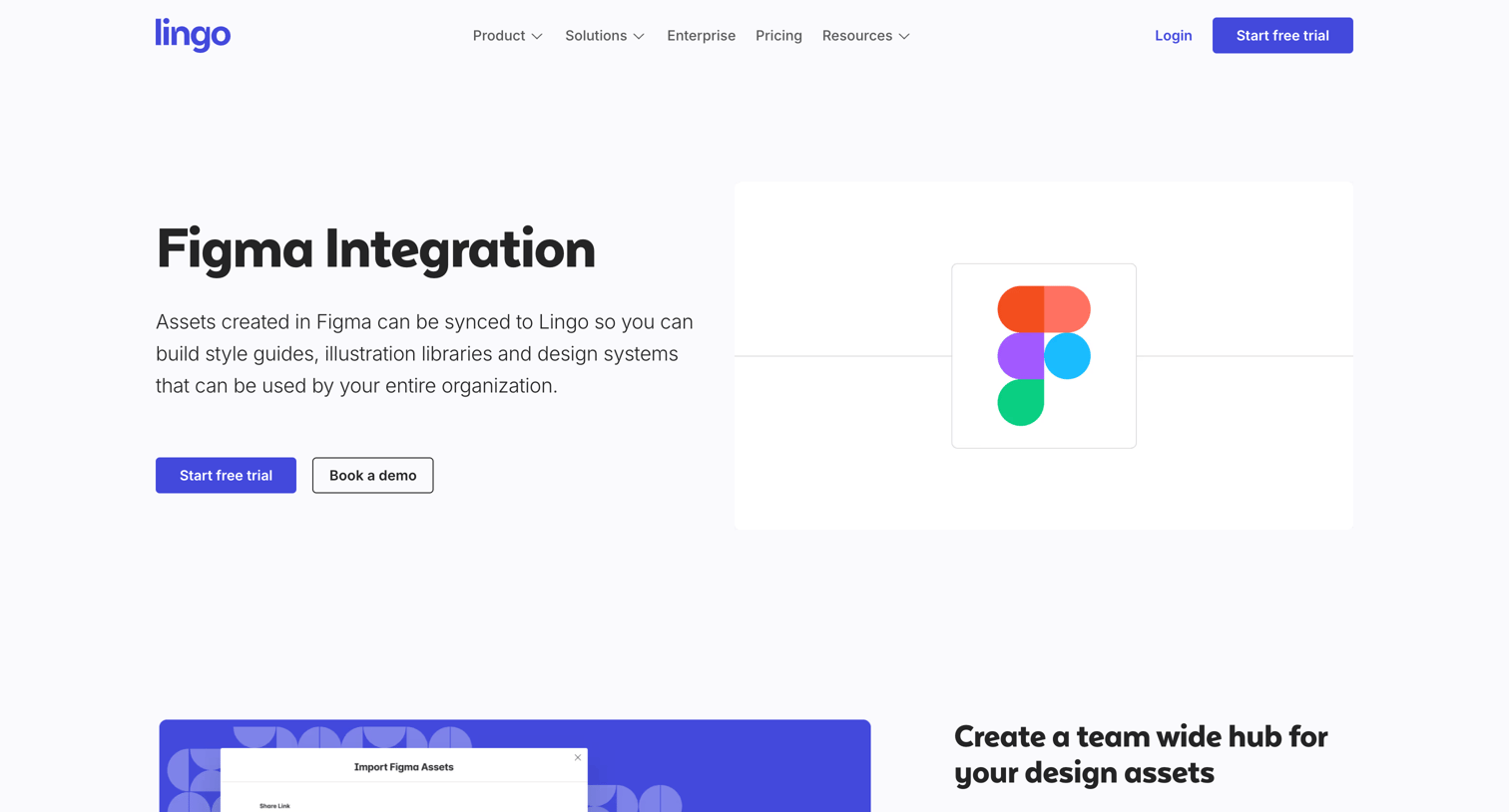 Lingo - Figma Integration Sync Style Guides & Illustratios Lingo screen