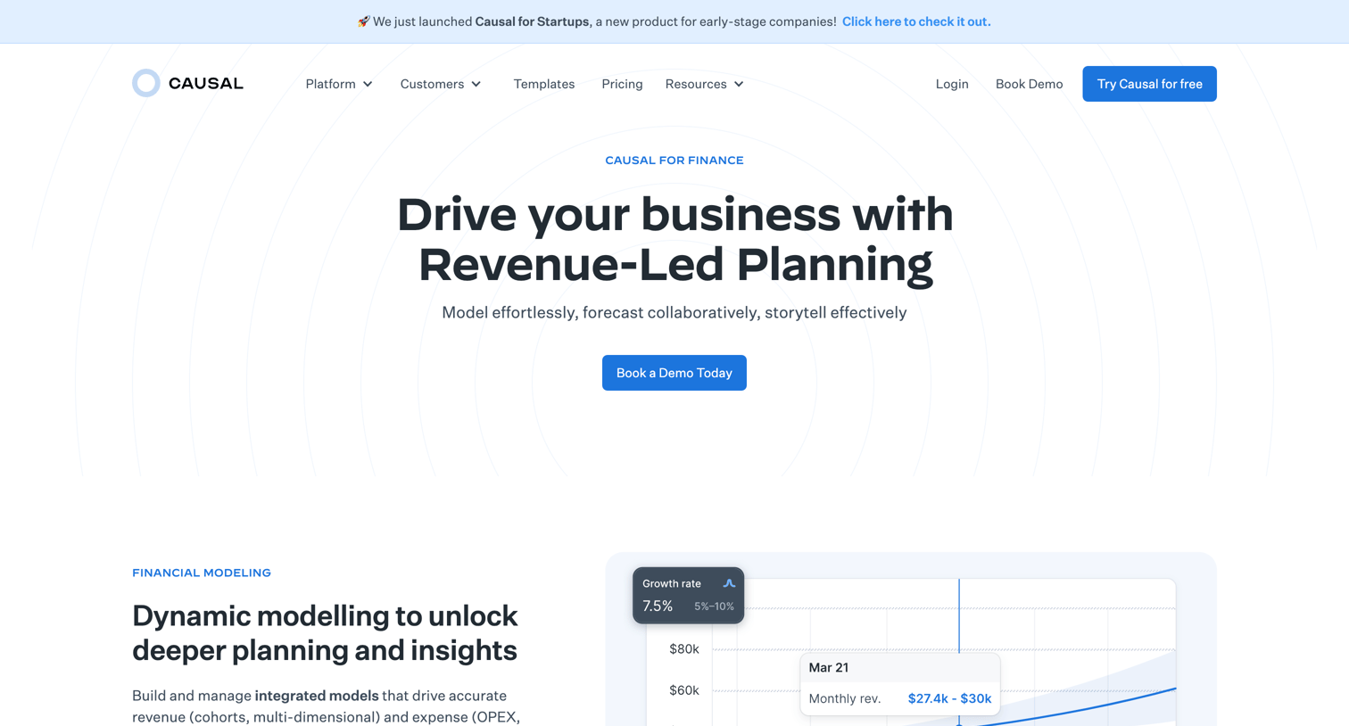 Causal - Causal for Financial Planning and Analysis FPA screen