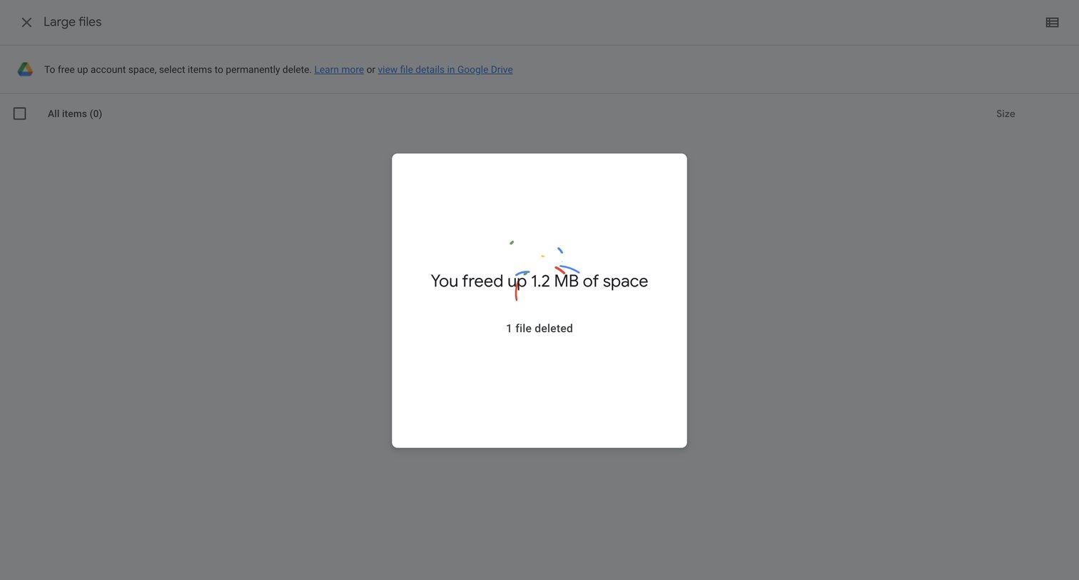 Google One - Google One Storage Management screen