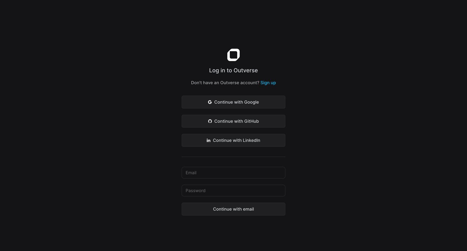 Outverse screen