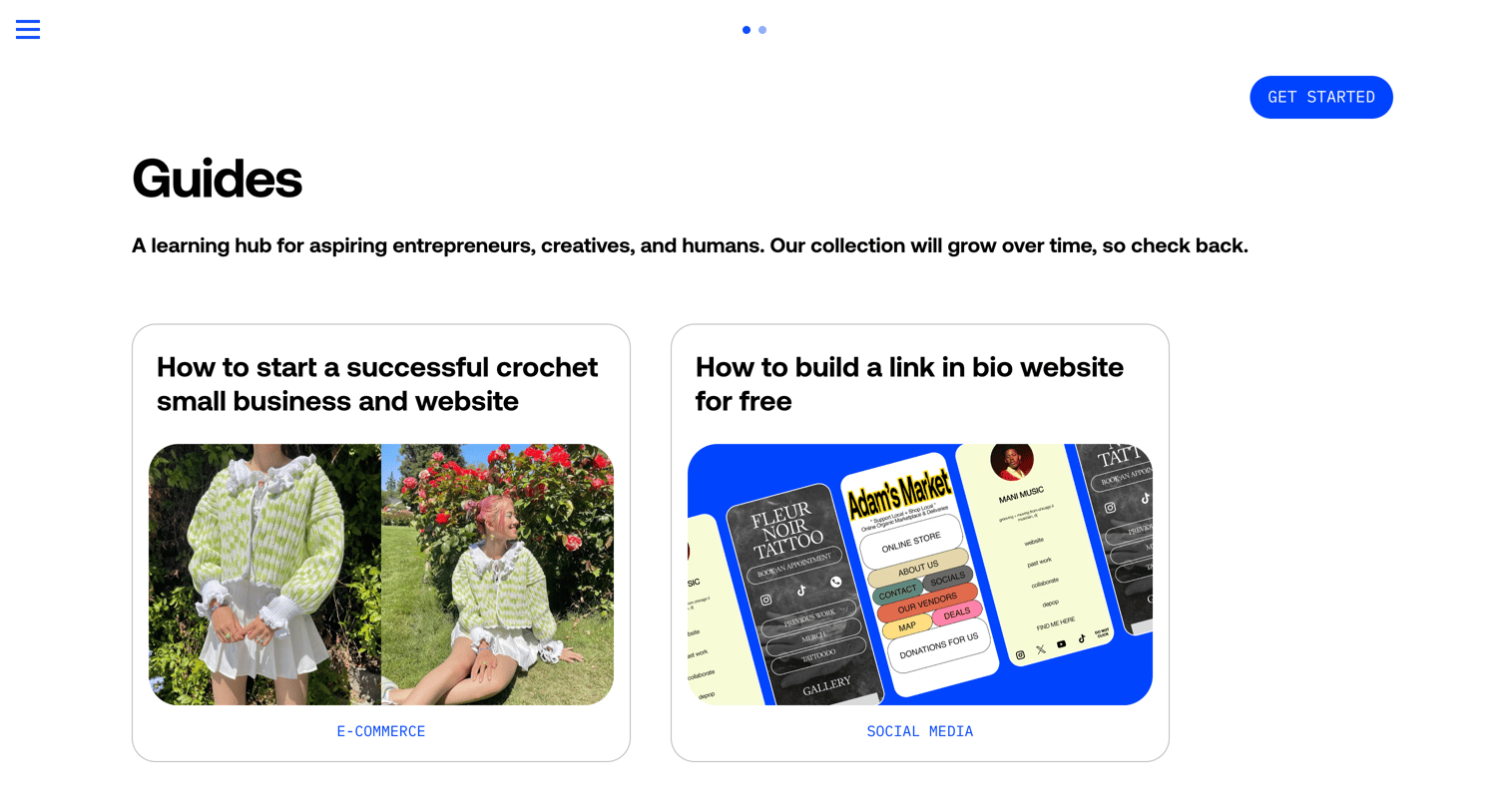 Universe - Guides - Universe Website Builder Design Custom Sites with No Code screen