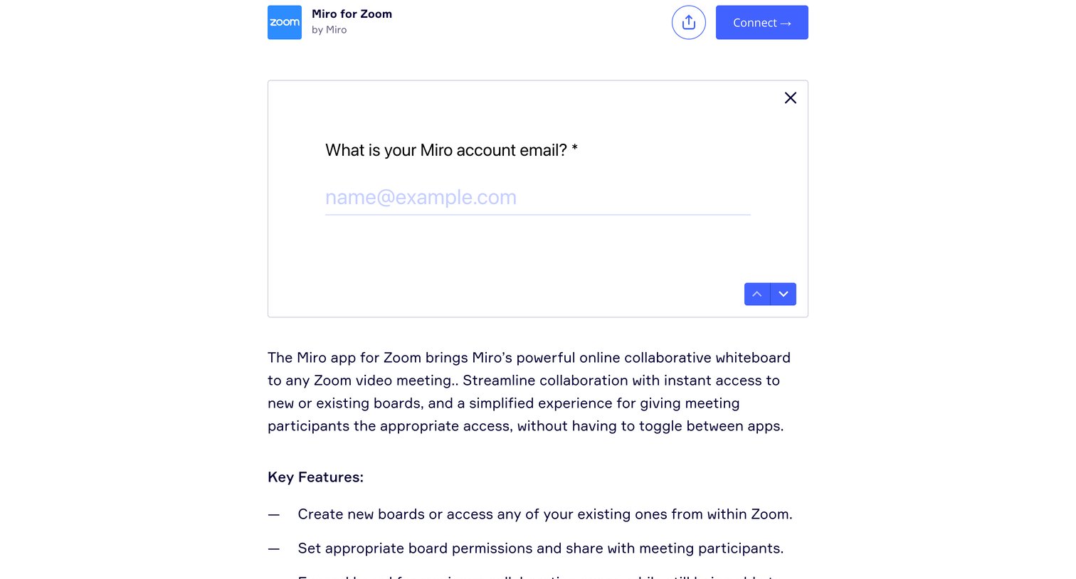 Miro - Zoom + Miro | Team Collaboration Apps Marketplace screen