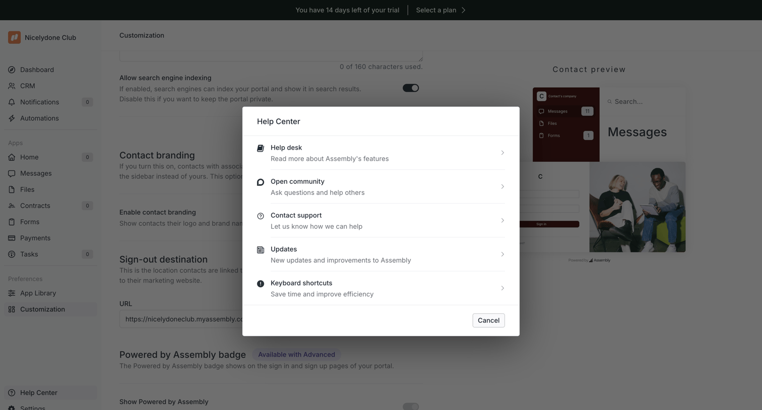 Assembly AI App Builder - Assembly Dashboard – Nicelydone Club screen