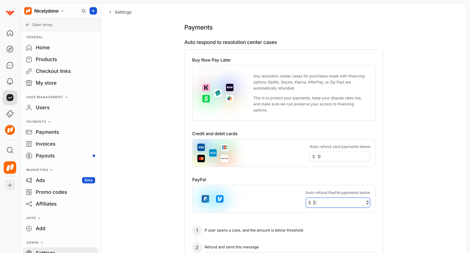 Whop - Dashboard | Whop screen