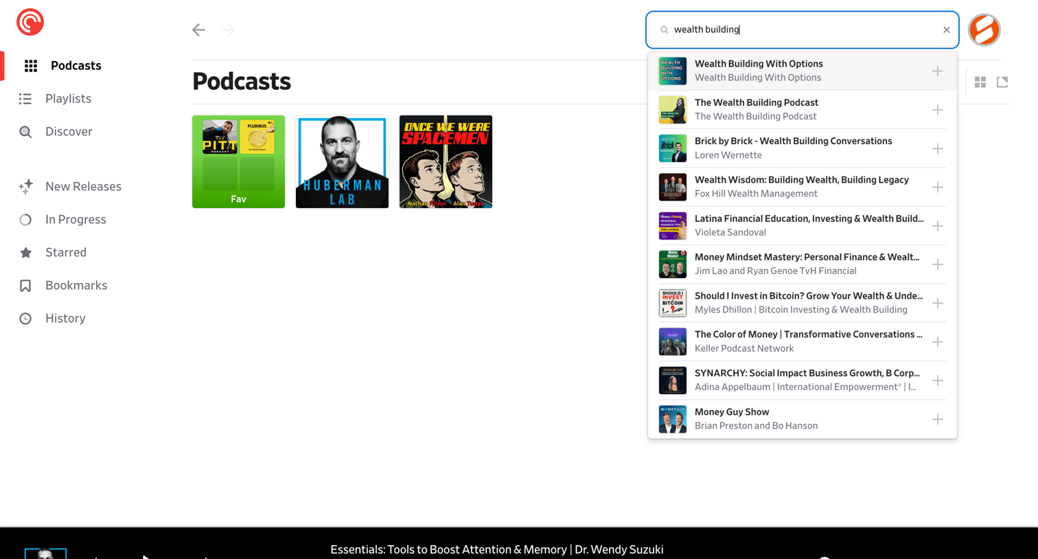 Pocket Casts - Podcasts - Pocket Casts screen