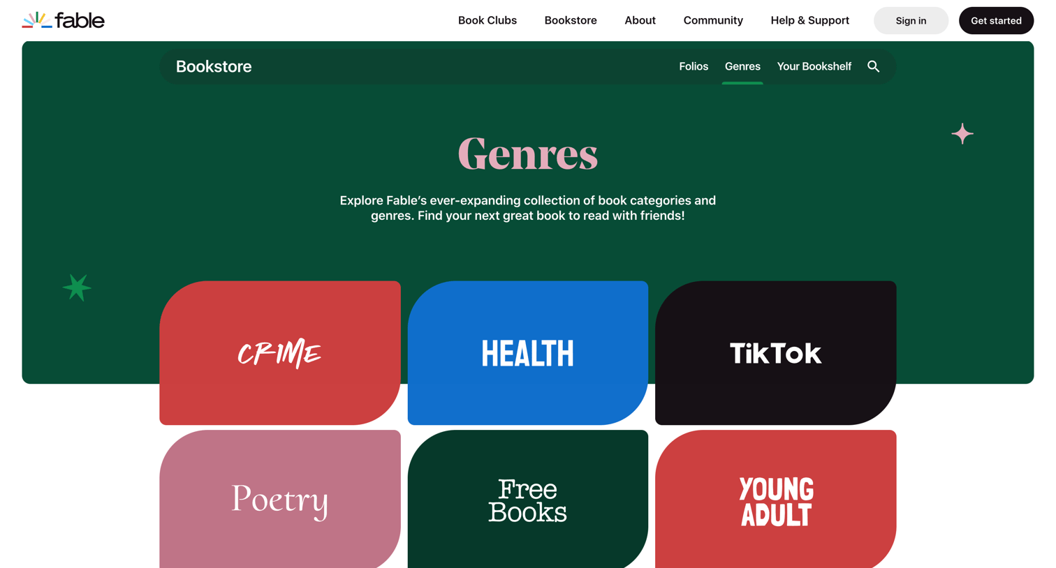 Fable - Genres - Fable | Stories for everyone screen
