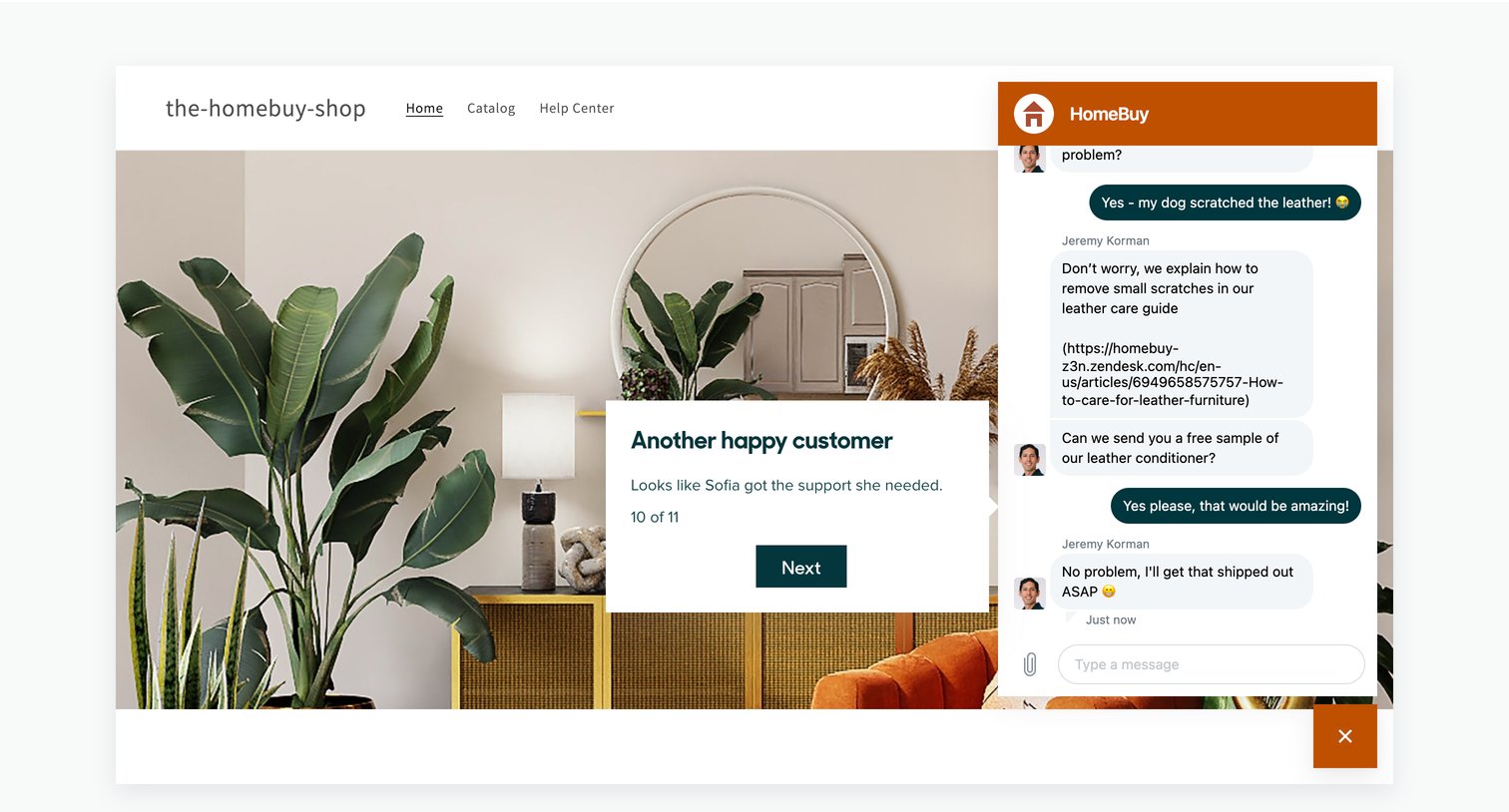 Zendesk - Take a quick tour screen