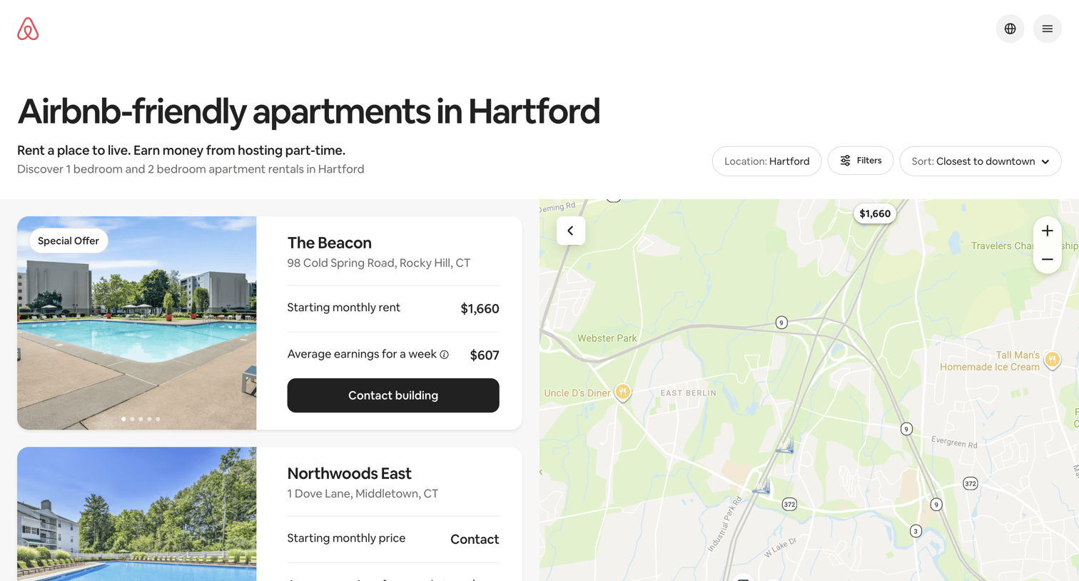 Airbnb - Earn with Airbnb-friendly apartments in Hartford | Airbnb screen