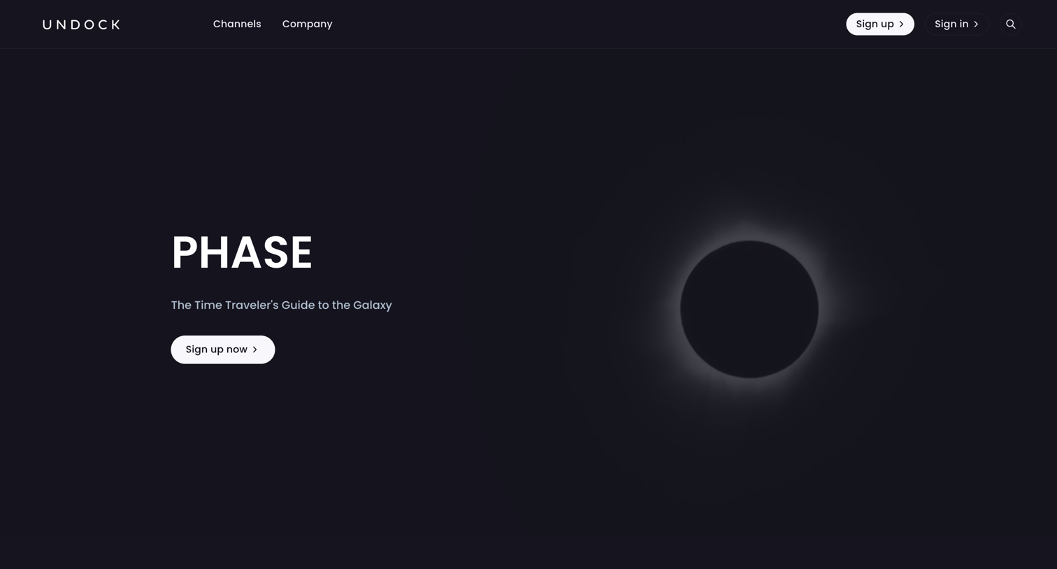 Undock - PHASE screen