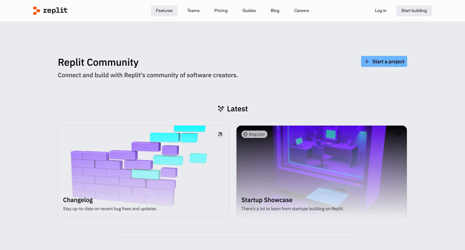 Replit - Community Hub - Replit screen