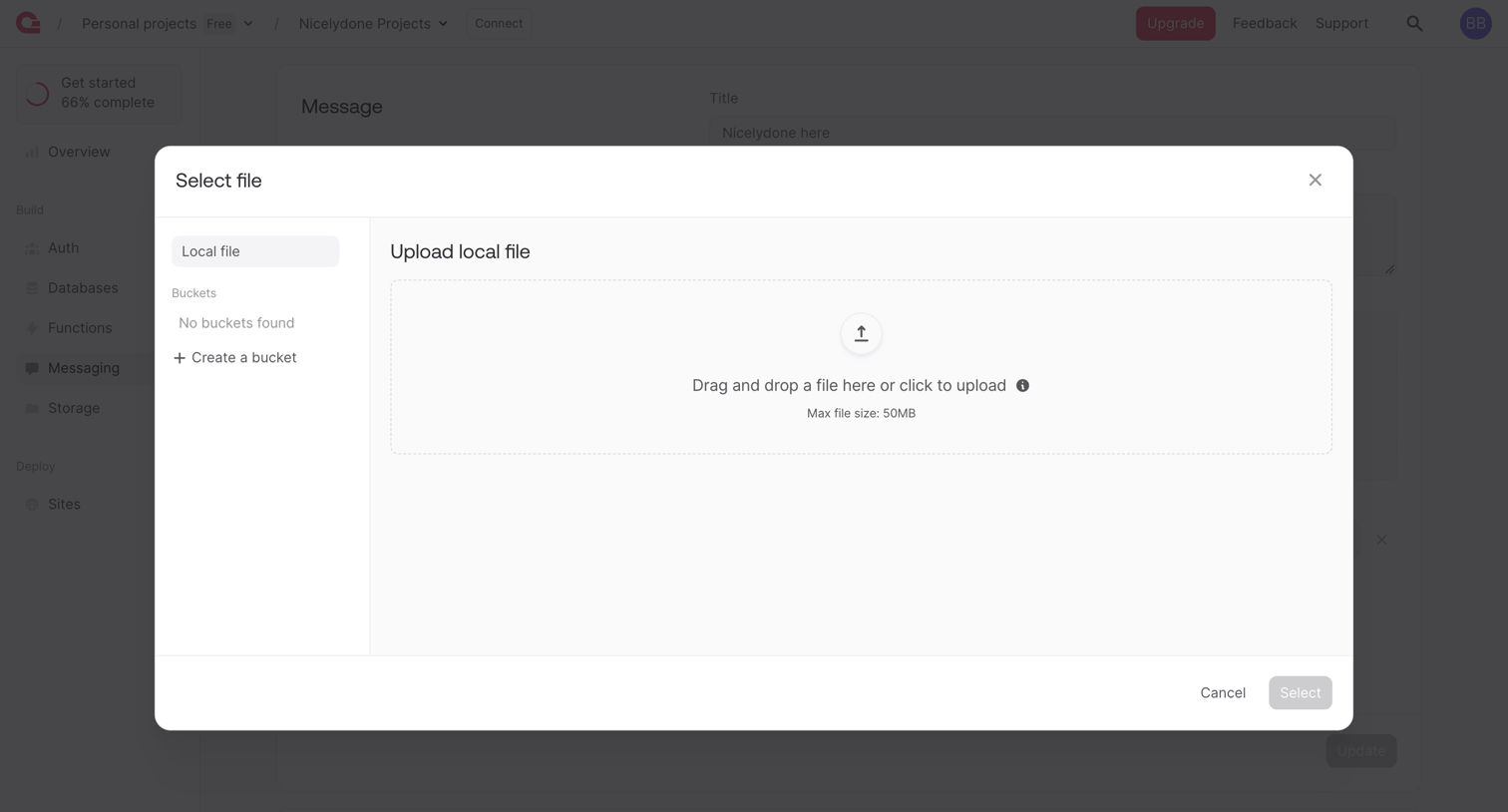 Appwrite - Message - Appwrite screen