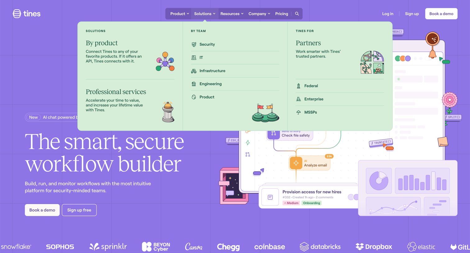 Tines - Tines | The smart, secure workflow builder screen