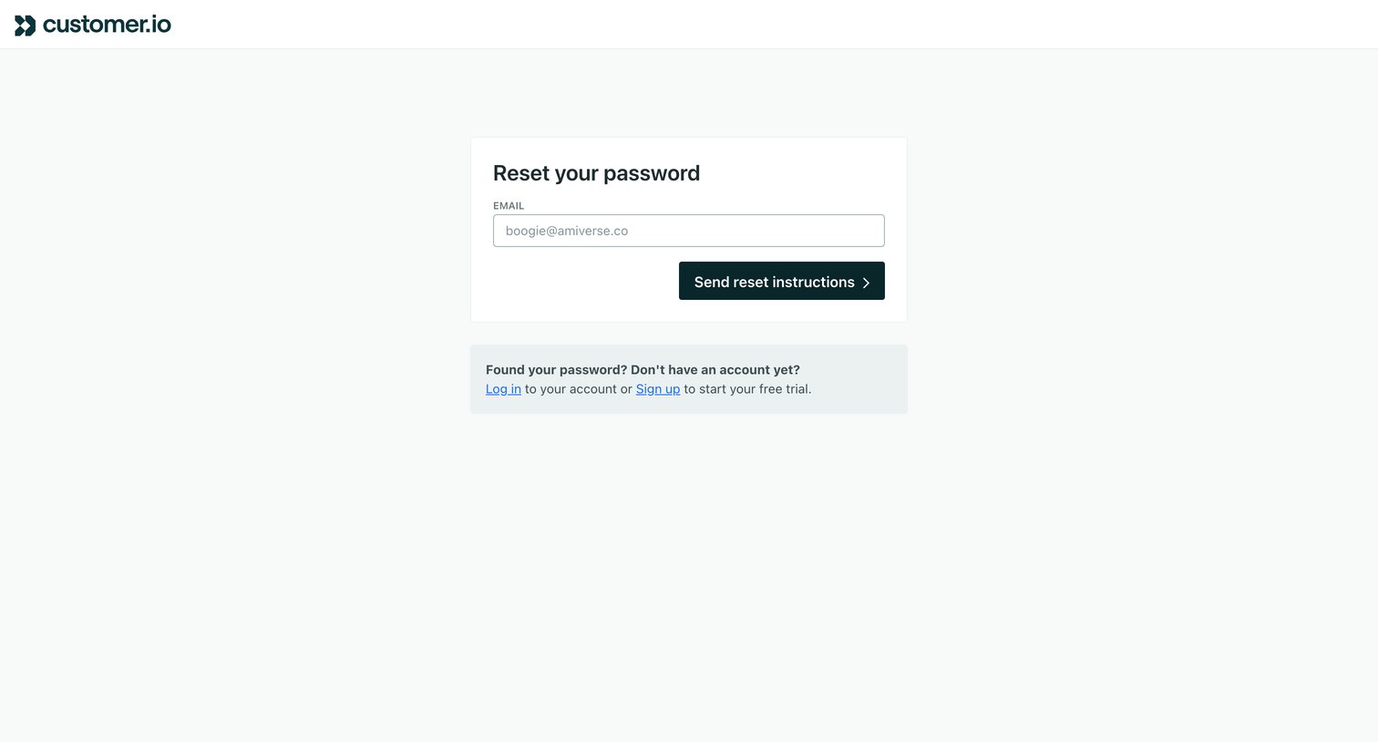 Customer.io screen