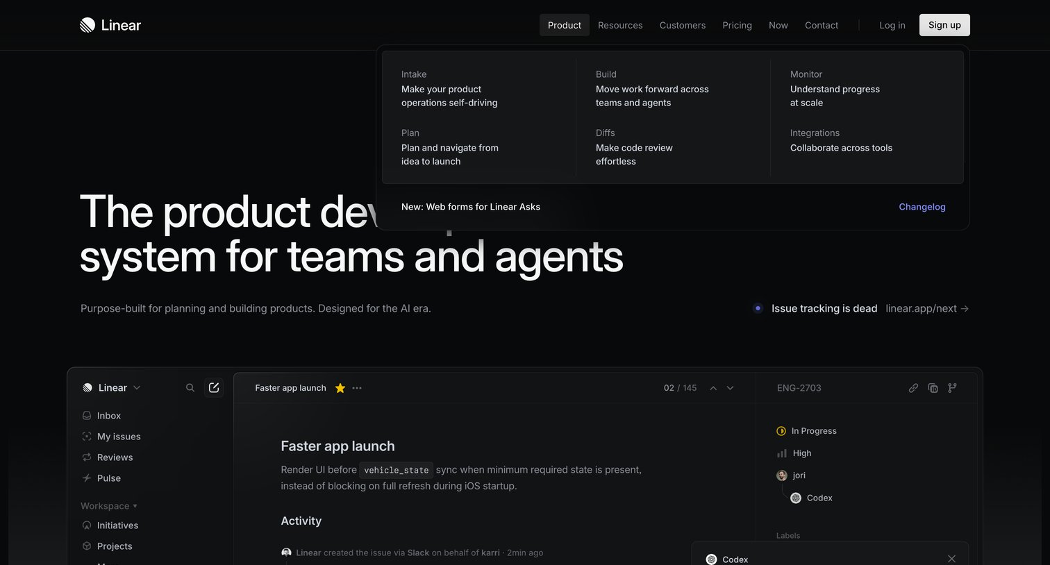 Linear - Linear – The system for product development screen