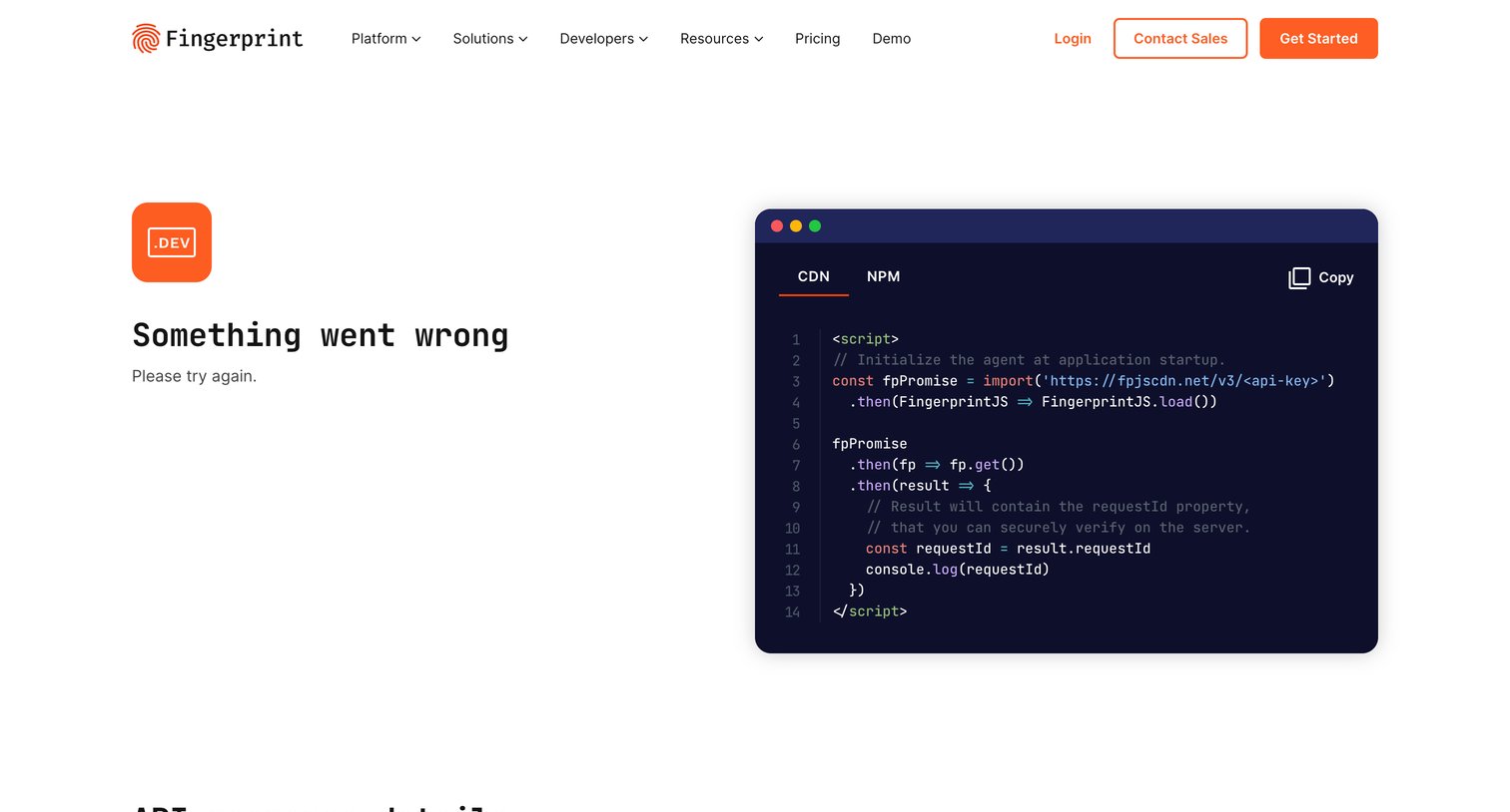 Fingerprint - Open-source JavaScript Bot Detection Library screen