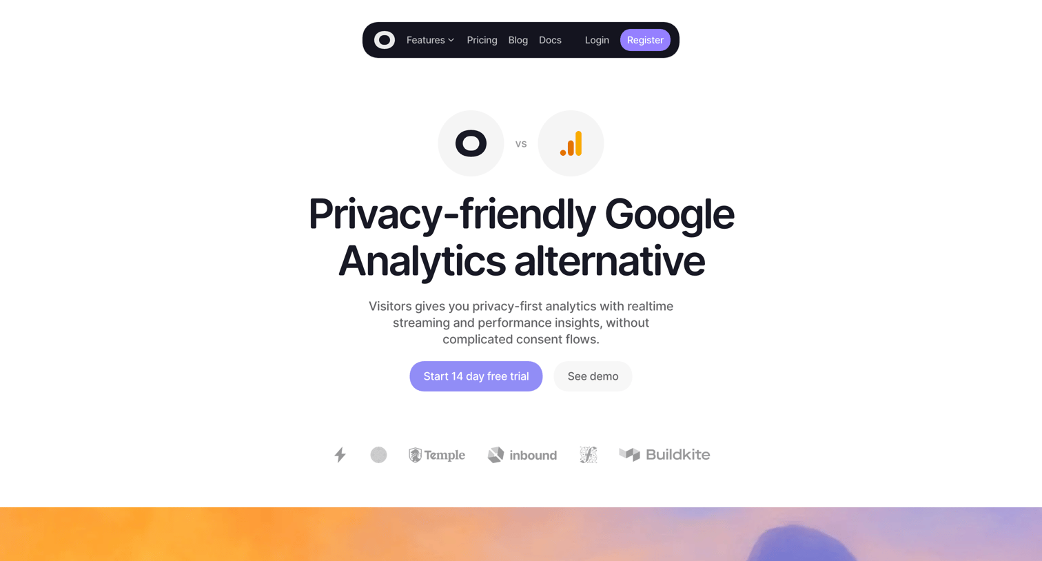 Visitors - Visitors vs Google Analytics (GA4) - Visitors screen