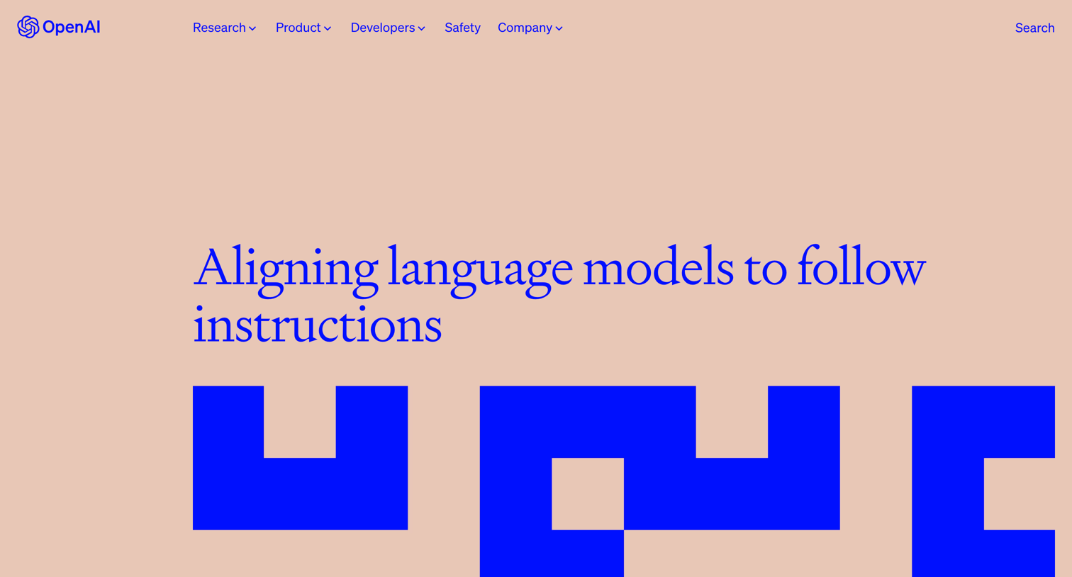 OpenAI - Aligning language models to follow instructions screen