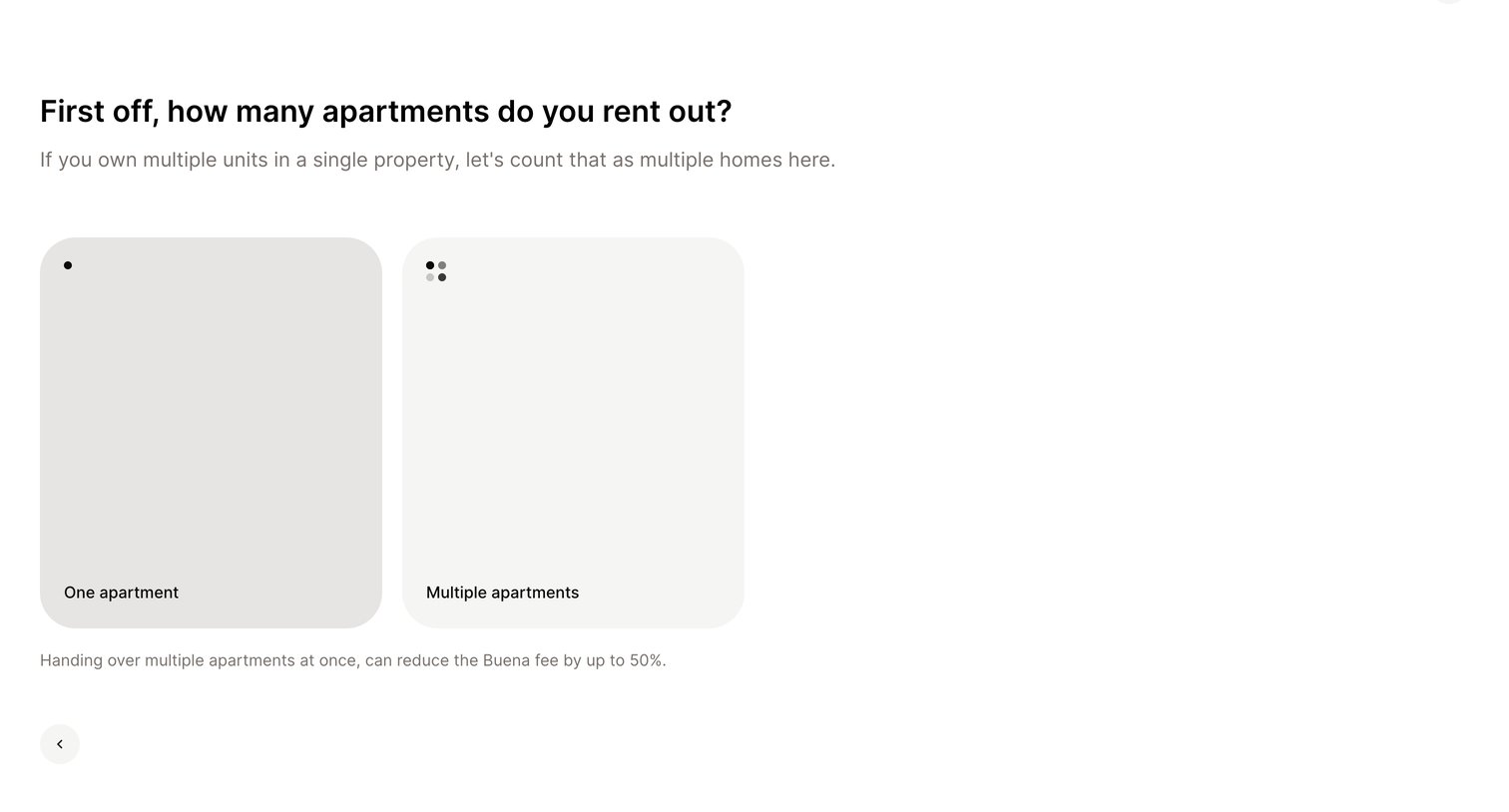 Buena - First off, how many apartments do you rent out screen