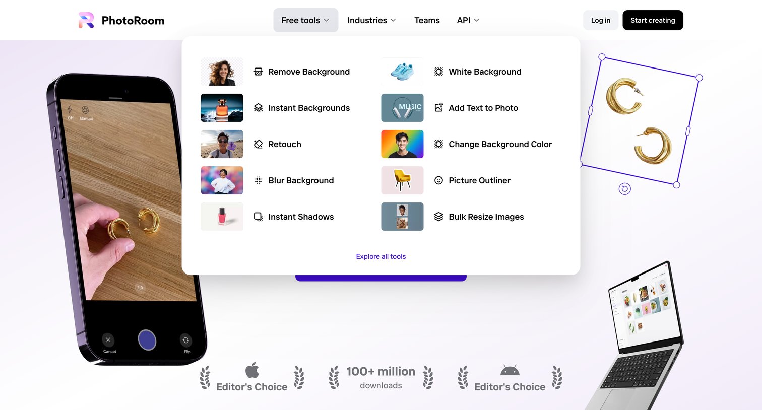 Photoroom - AI Photo Editing Remove Background | Create Product Pics  PhotoRoo screen
