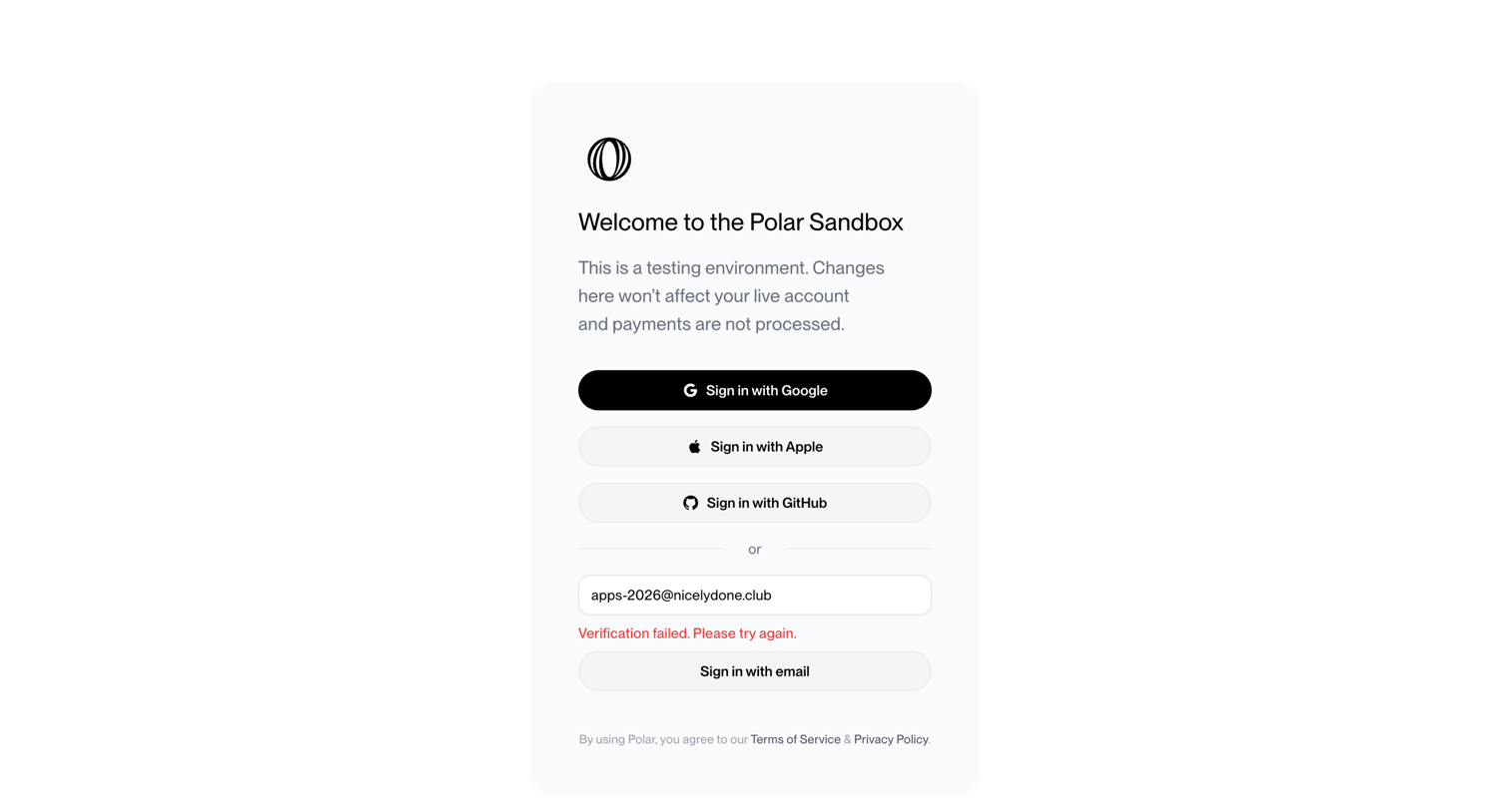 Polar - Log in to Polar | Polar screen
