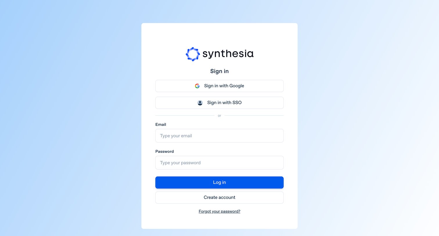 Synthesia - Synthesia STUDIO screen