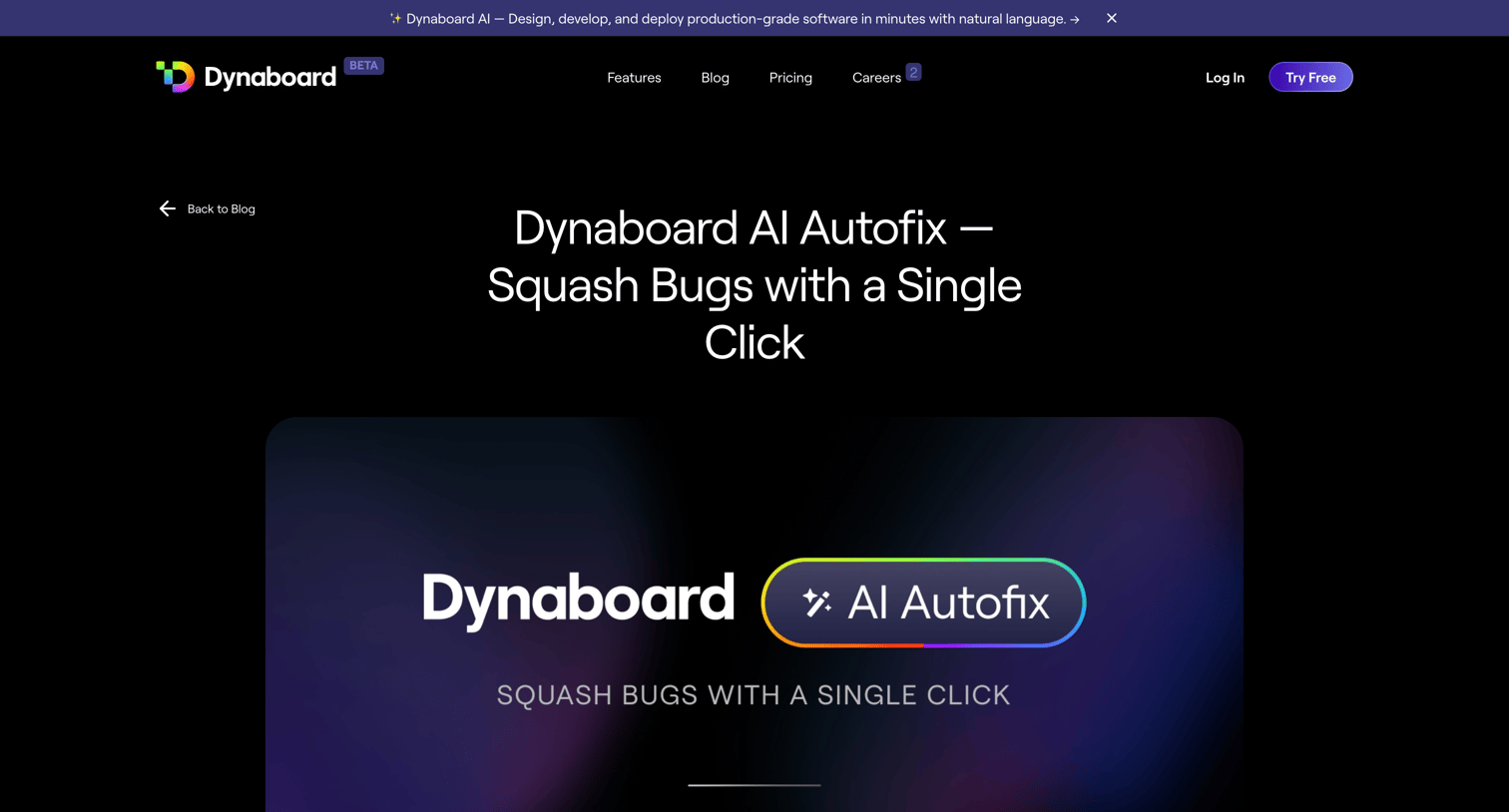 Dynaboard - Dynaboard AI Autofix — Squash Bugs with a Single Click screen