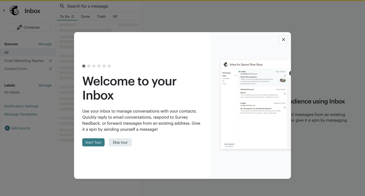 Mailchimp - Inbox | Mailchimp screen