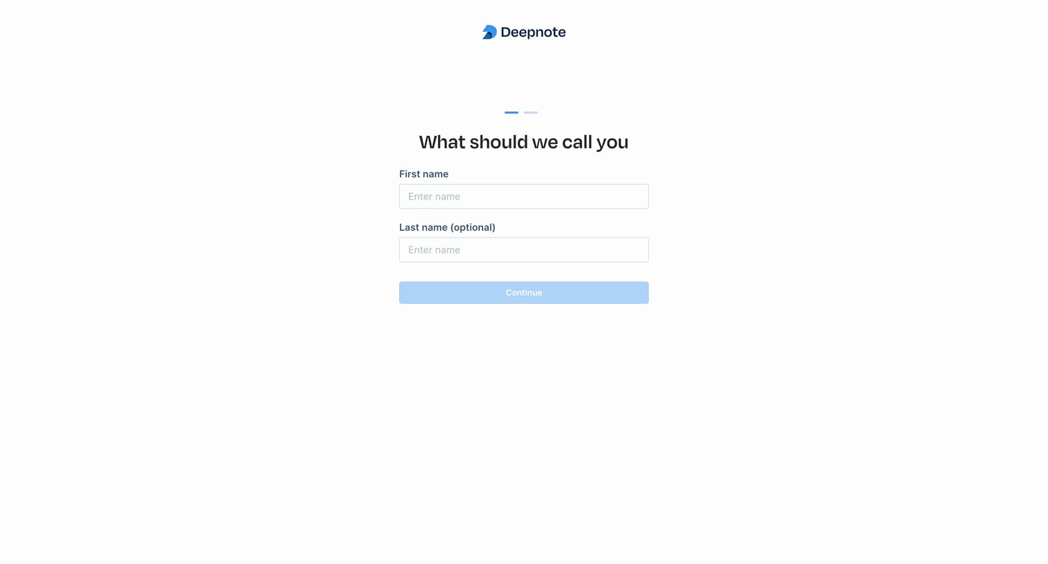 Deepnote screen