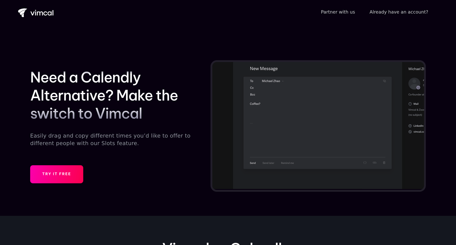 calendly-alternative2 · vimcal.com from Vimcal