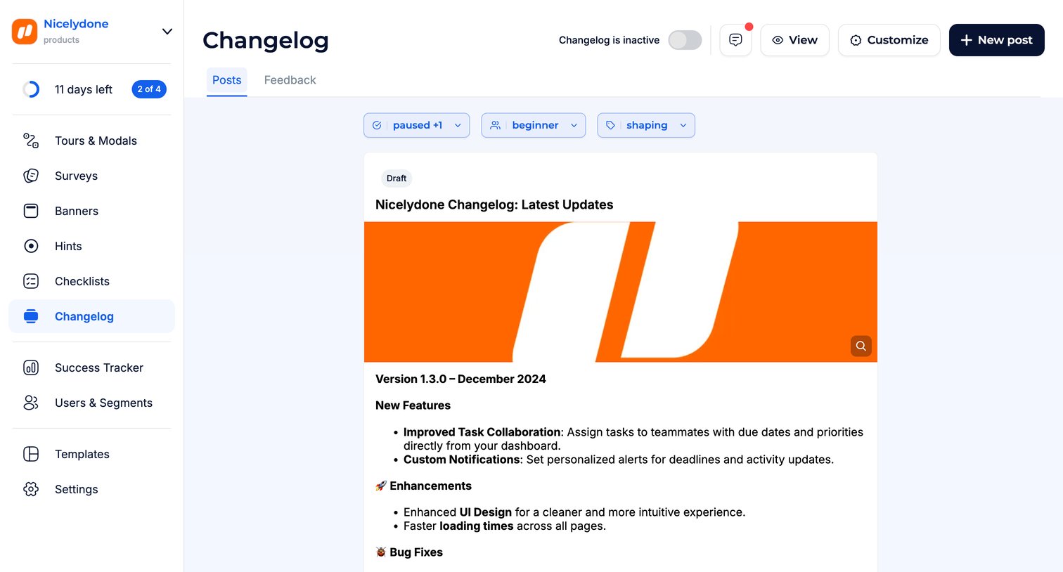 Jimo - Changelog · Jimo screen