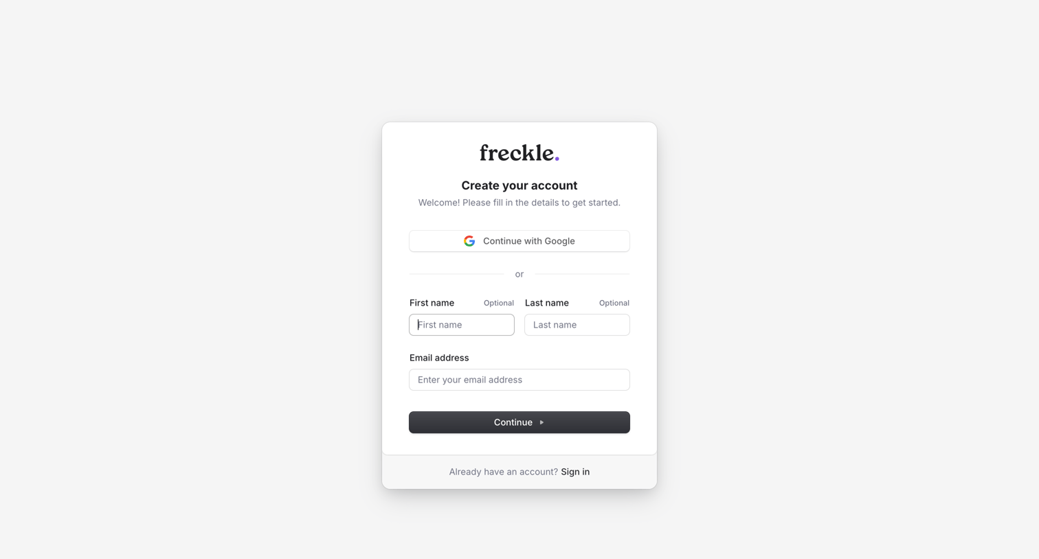 Freckle screen