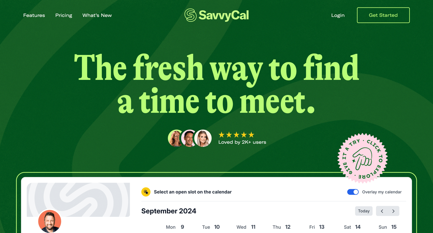 SavvyCal - Scheduling Software Everyone Will Love · SavvyCal screen