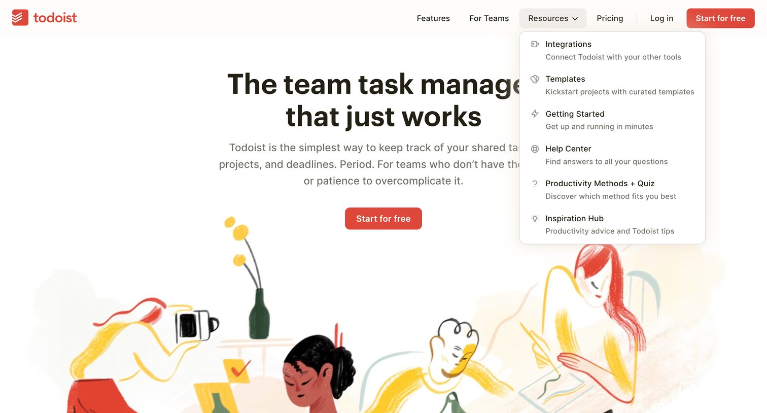 Todoist - Organize your team’s work, projects | tasks  Todoist Business screen