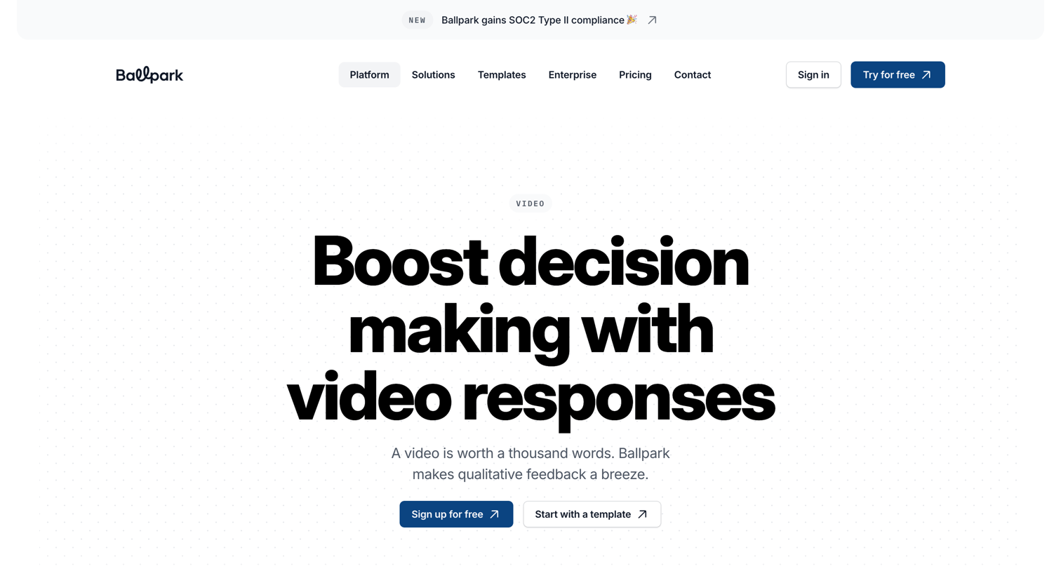 Ballpark - Video and screen recording for surveys and usability tests — Ball screen
