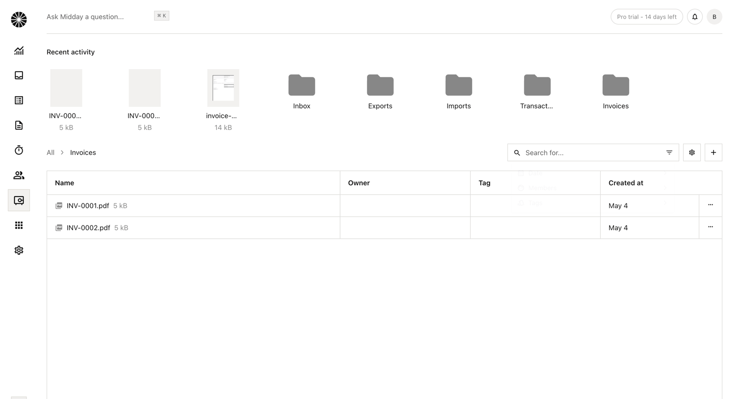 Midday - Vault | Midday screen