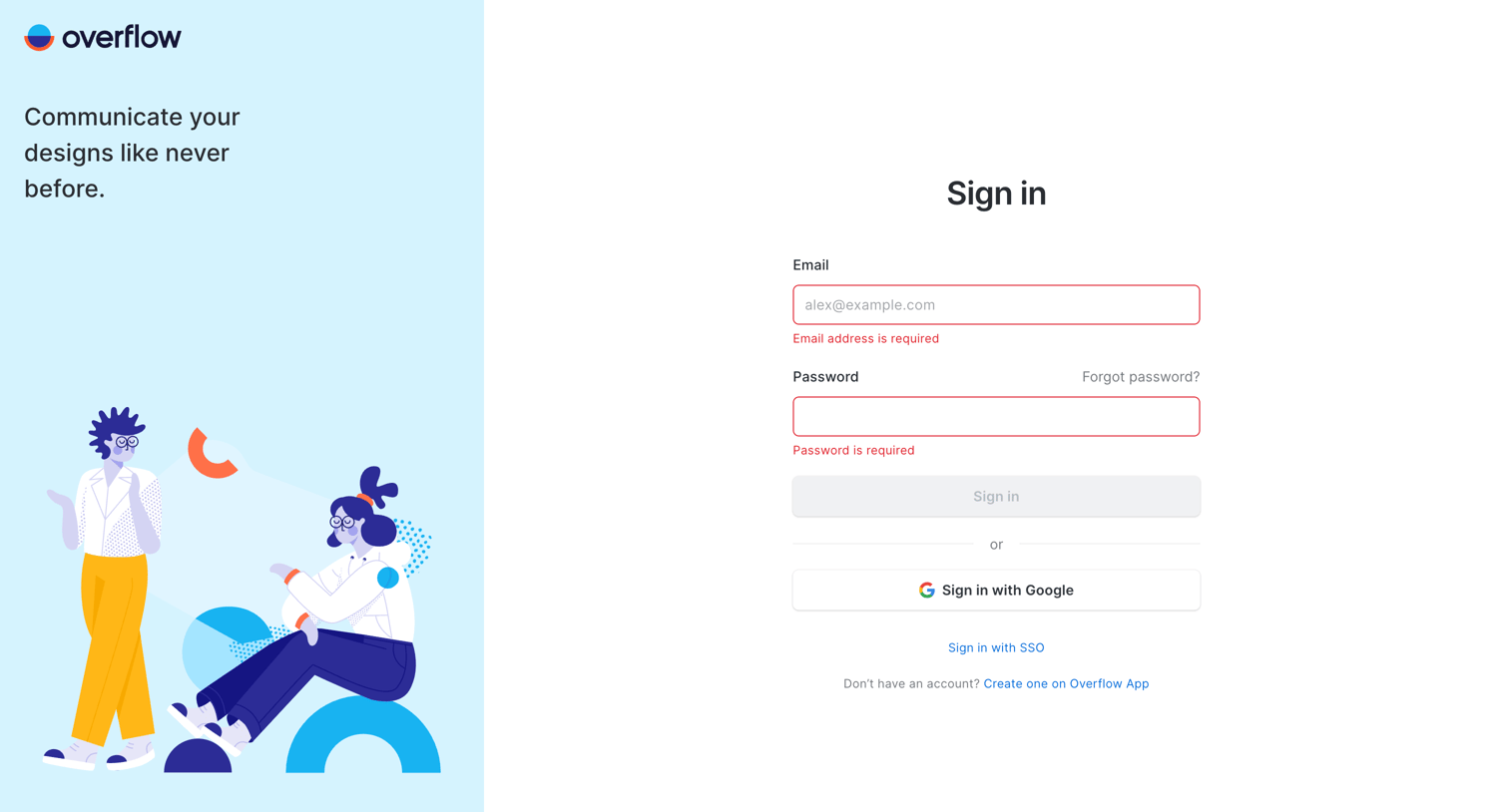 Overflow - Sign in to your Overflow account | Overflow screen