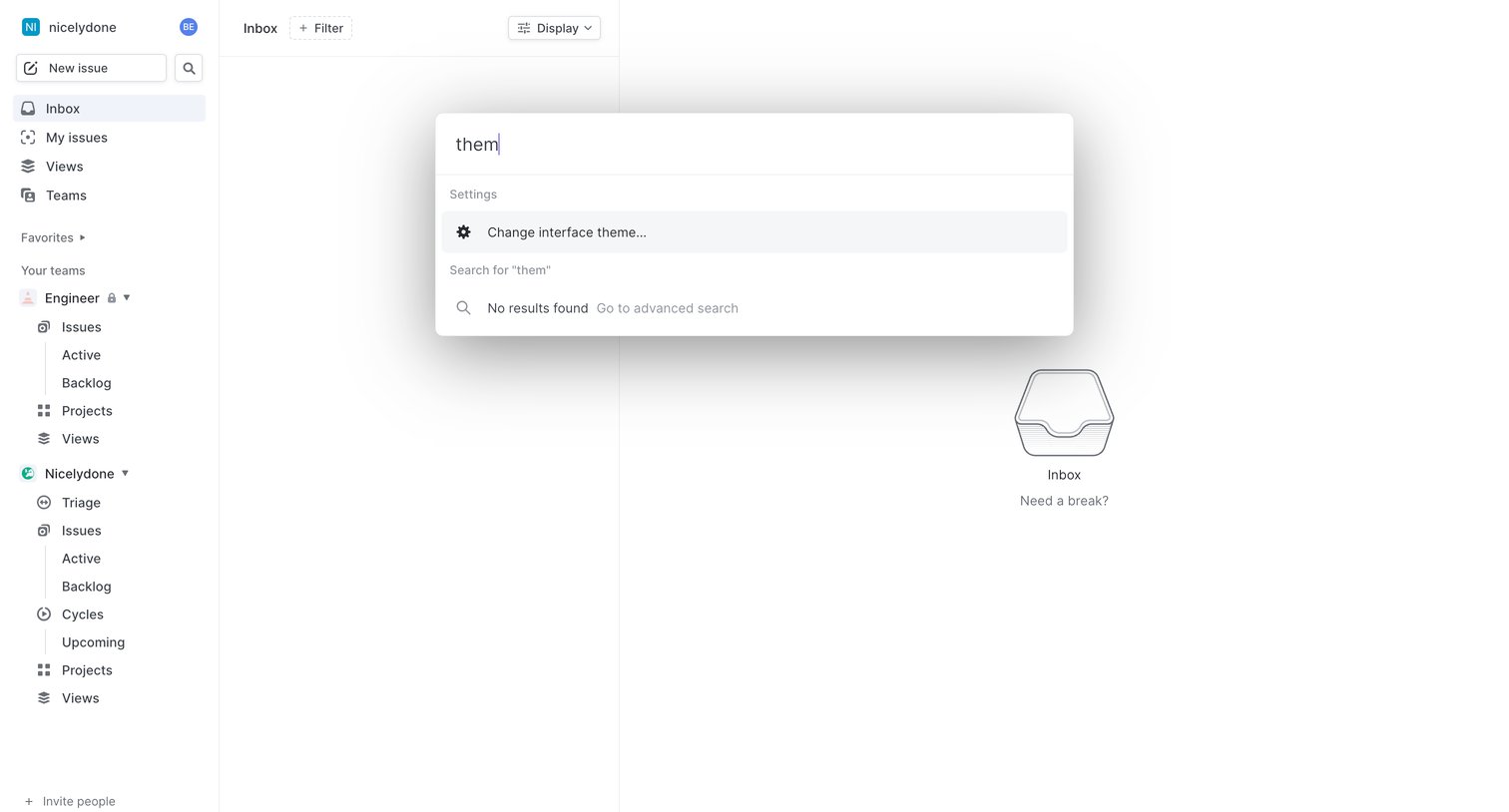 Inbox from Linear