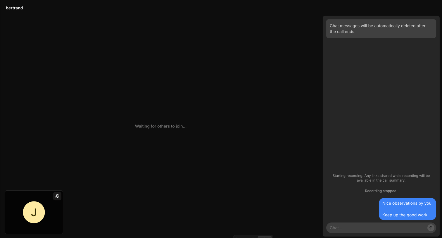 Campsite - Call screen