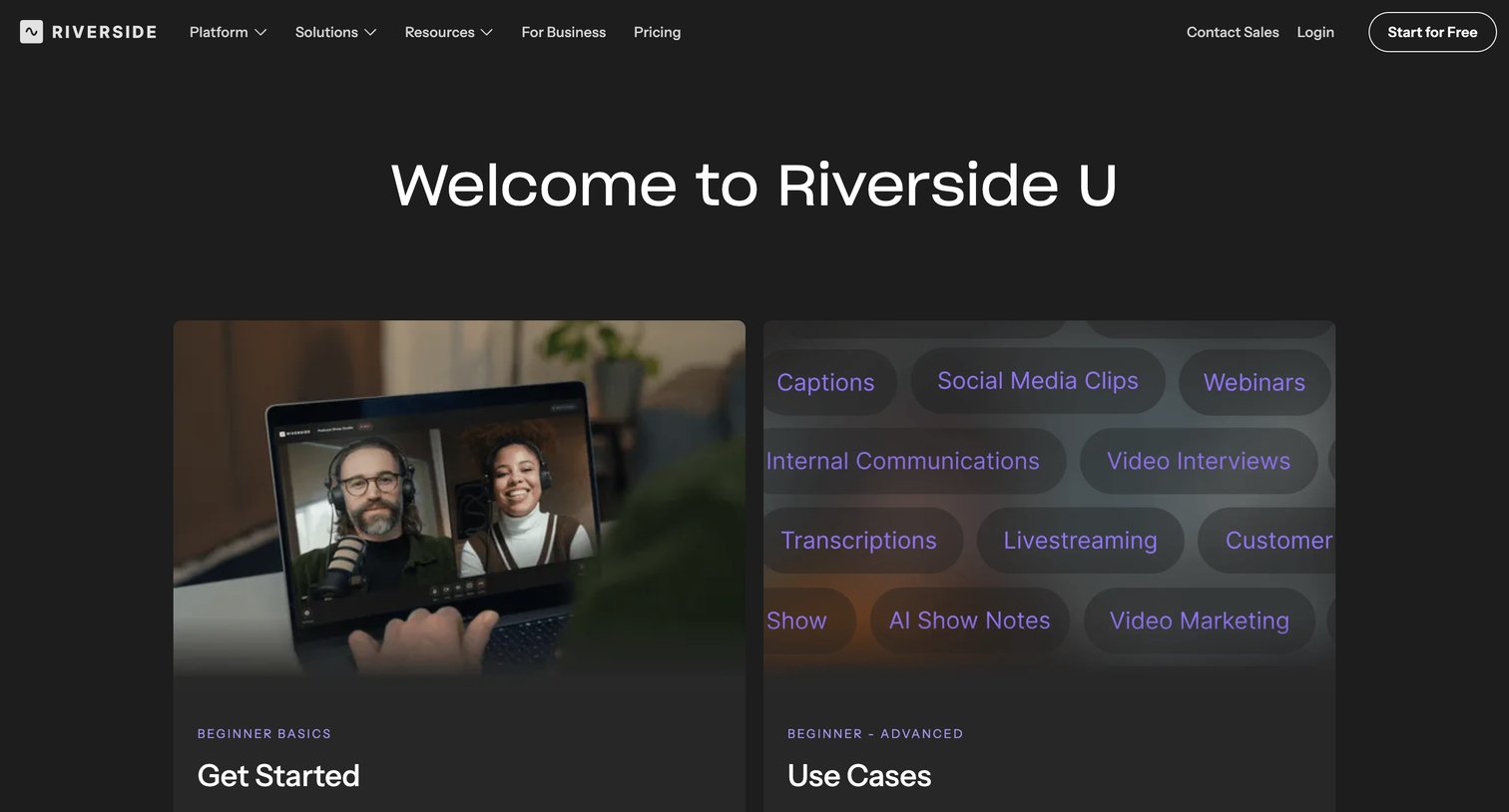 Riverside - Riverside University - Product Videos, Tutorials & More screen