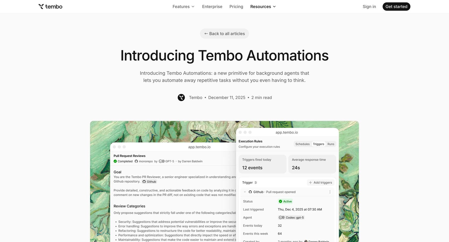 Introducing Tembo Automations – Tembo from Tembo