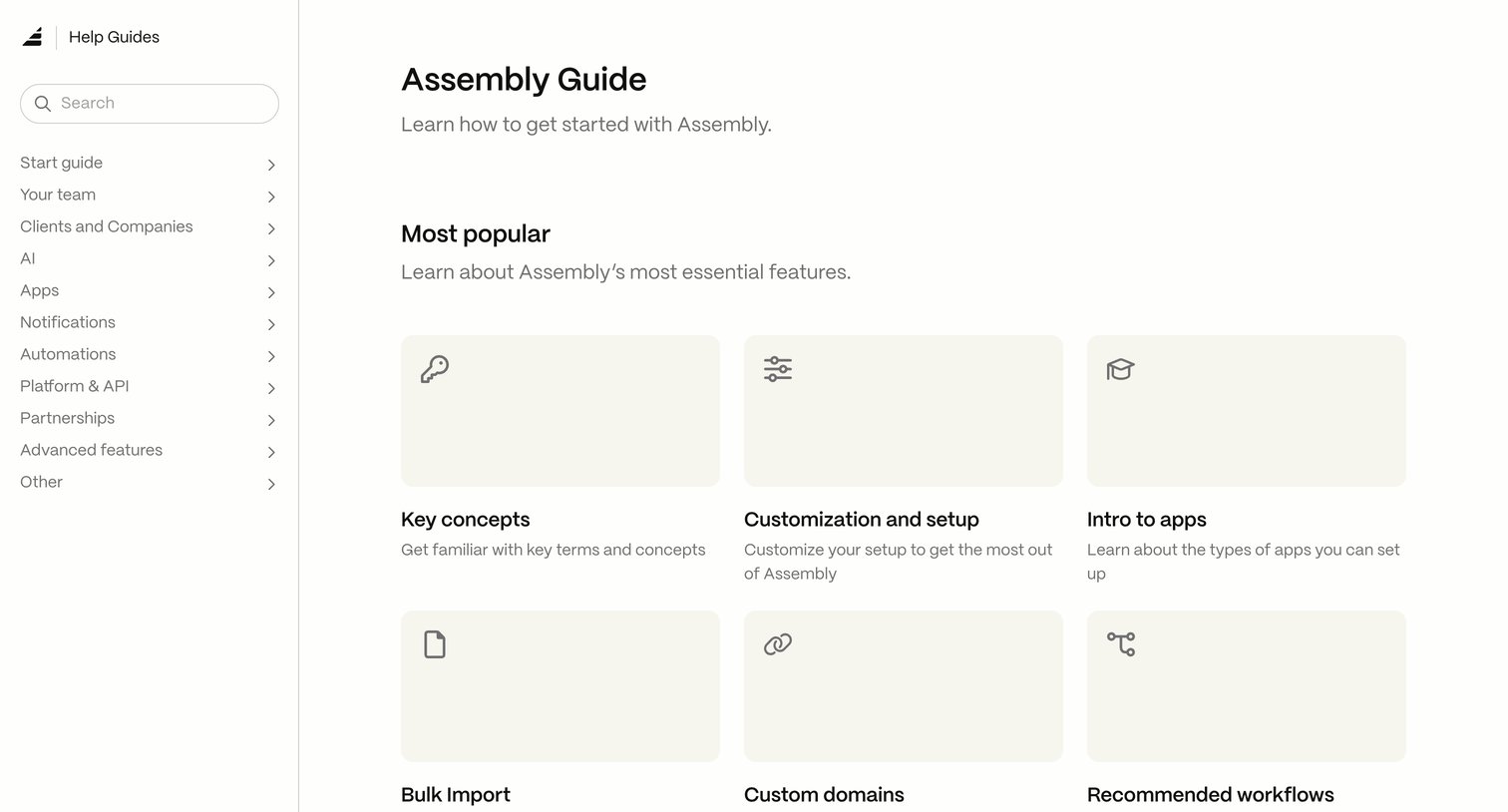 Assembly AI App Builder - Help Guide Assembly screen