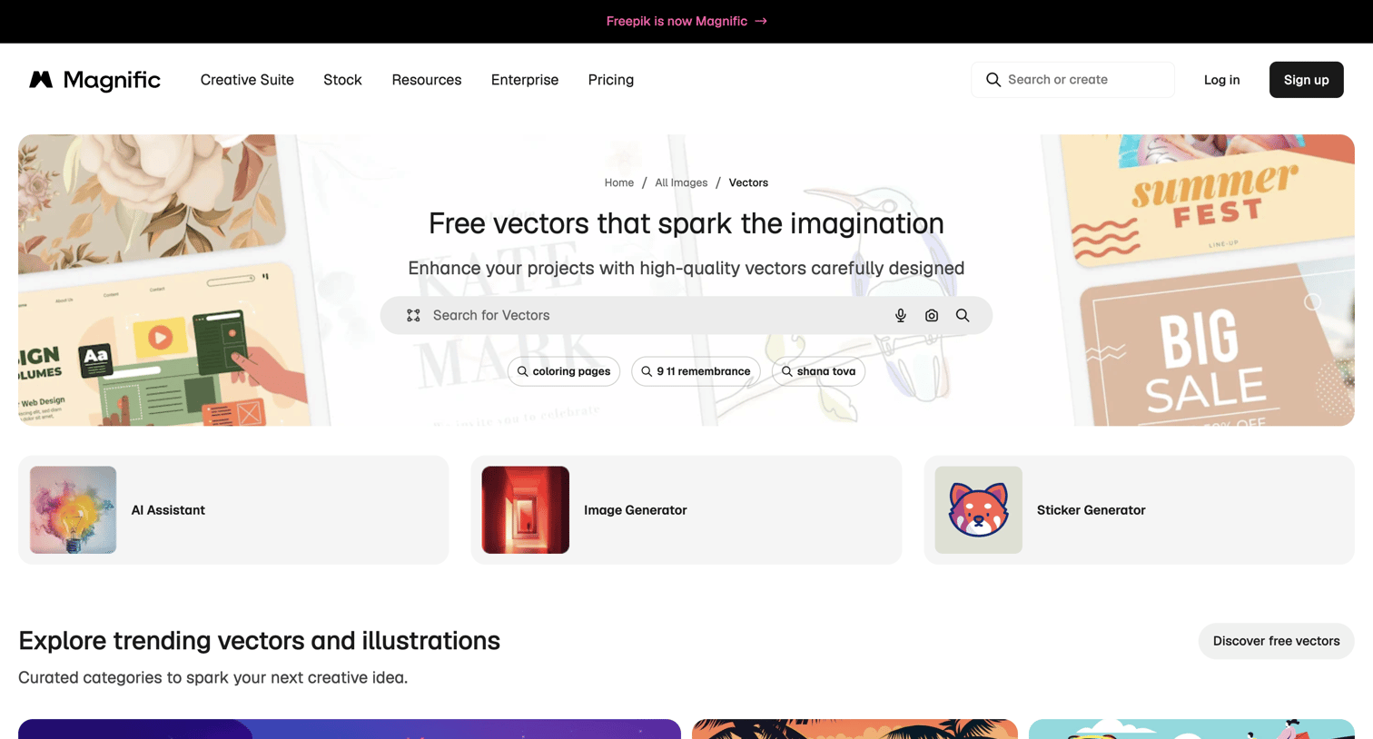 Magnific - Free Vector Images - Download & Edit Online | Magnific (formerly Freepik) screen