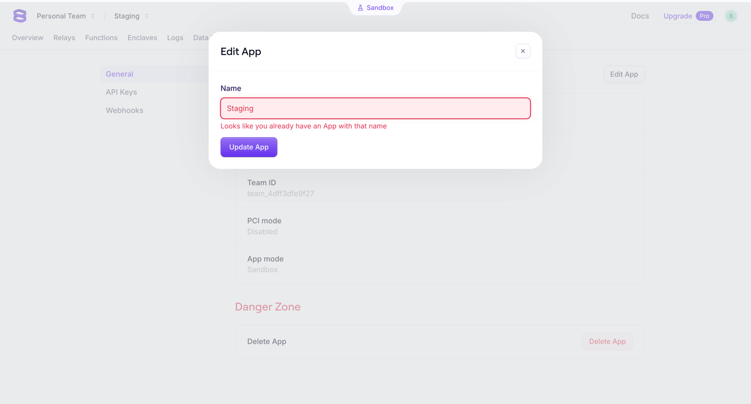 Evervault screen