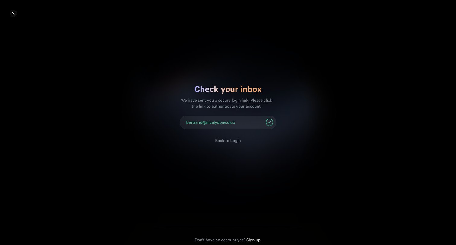 Fey - Login screen