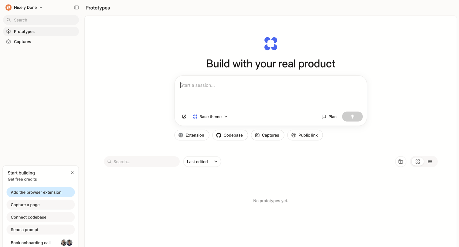 Alloy - Prototypes screen