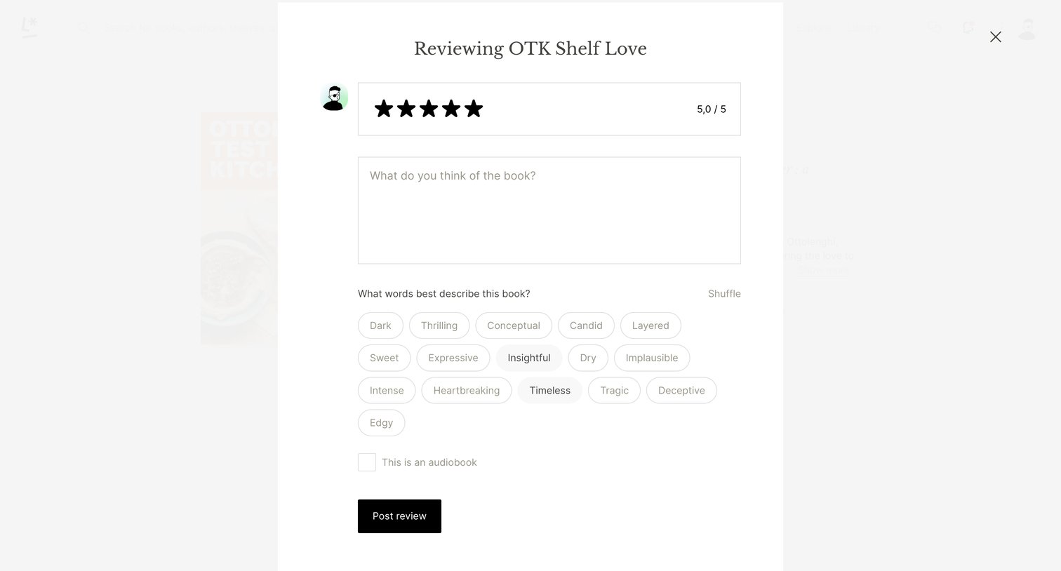 Literal - OTK Shelf Love by Yotam Ottolenghi, Noor Murad | Literal screen