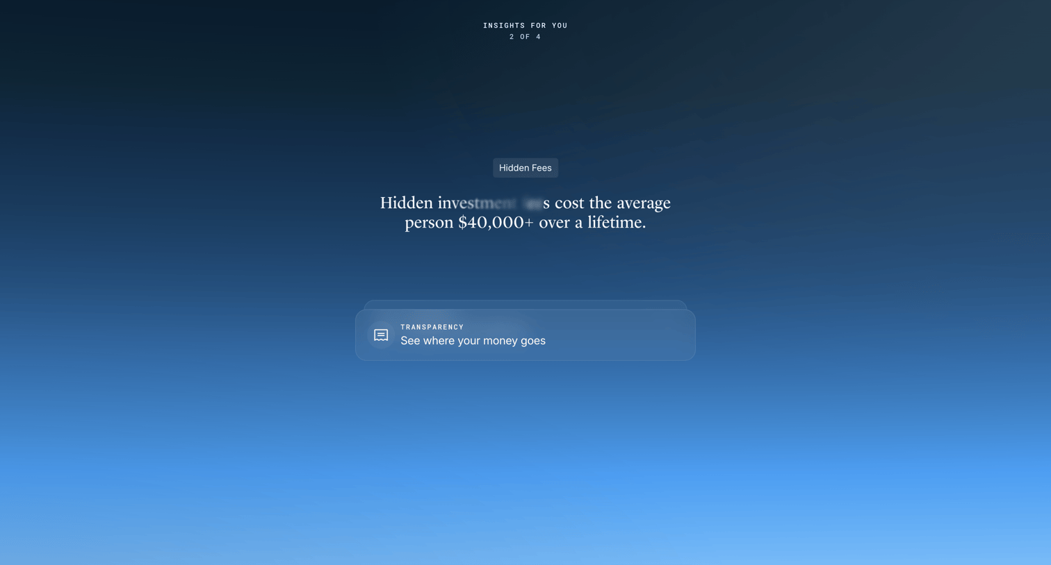 Origin Financial screen