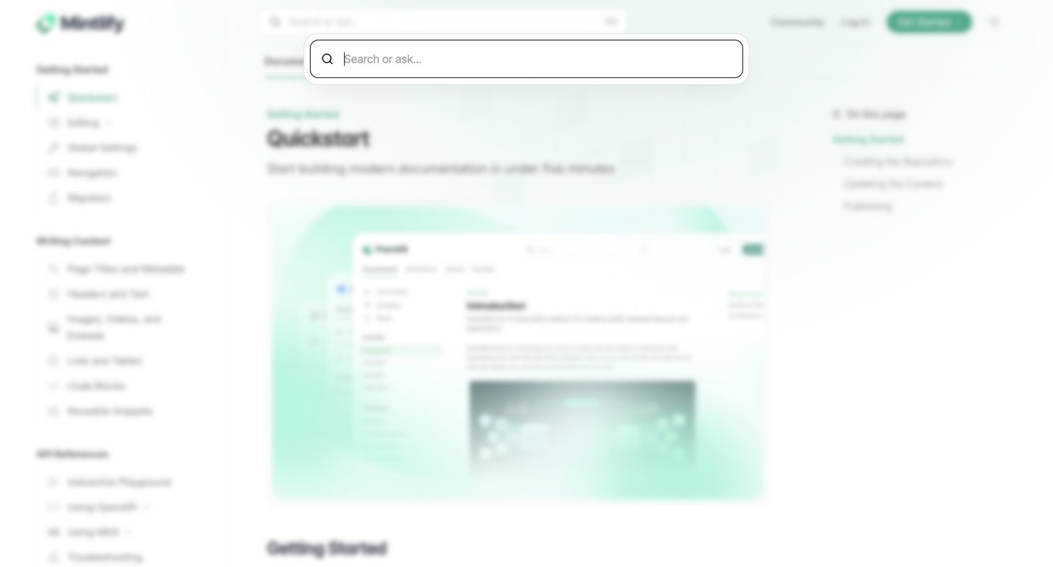 Mintlify - Quickstart - Mintlify screen