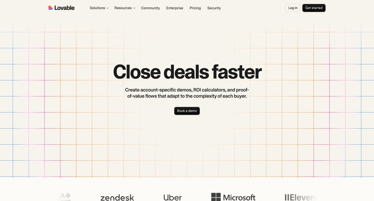 Lovable - AI Tools for Sales  Best No-Code App Builder for Sales  Lovable screen